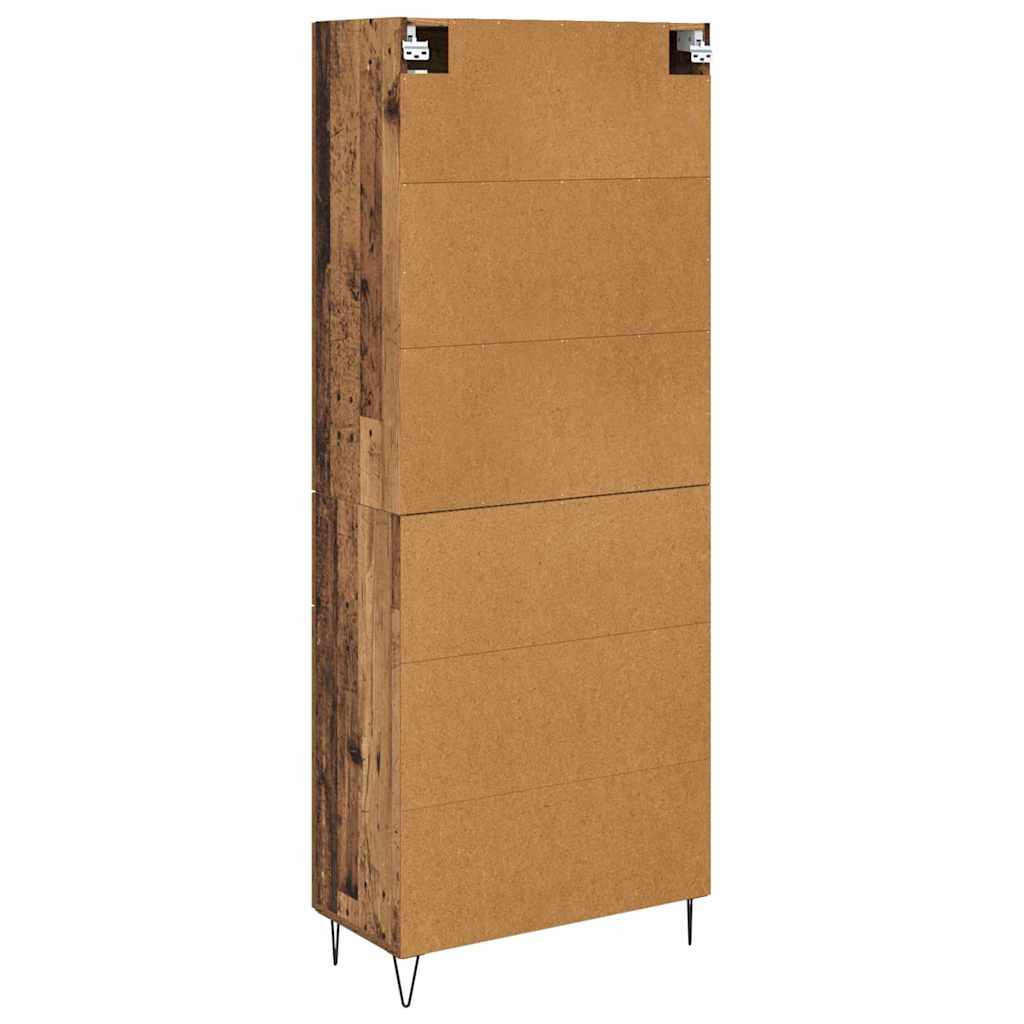 Aparador alto con cajón Madera envejecida 69,5 x 34 x 90 cm