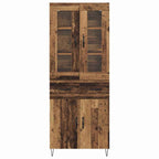 Aparador alto con cajón Madera envejecida 69,5 x 34 x 90 cm