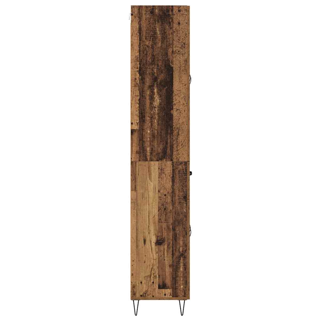 Aparador alto con cajón Madera envejecida 69,5 x 34 x 90 cm