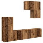 Unidad de Pared para TV 5 pcs Madera envejecida