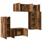 Unidad de Pared para TV 5 pcs Madera envejecida