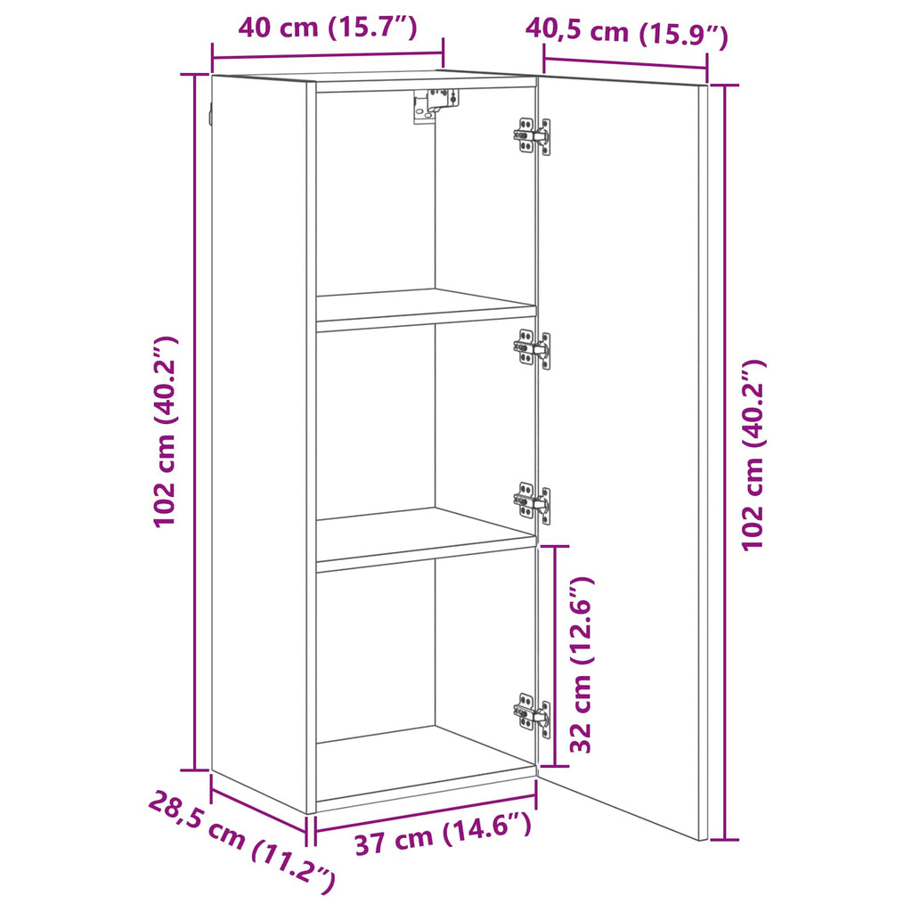 Unidad de Pared para TV 5 pcs Madera envejecida