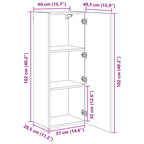Unidad de Pared para TV 5 pcs Madera envejecida