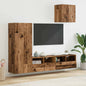 TV wall units 4 pcs Old Wood