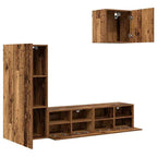 Unidades de pared para TV 4 pcs Madera Vieja