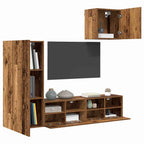 Unidades de pared para TV 4 pcs Madera Vieja