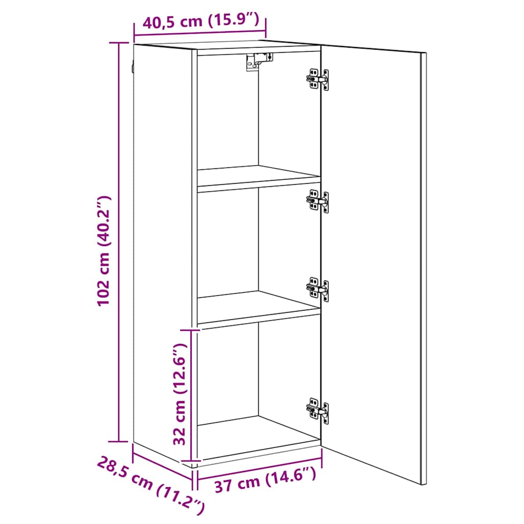 Unidades de pared para TV 4 pcs Madera Vieja