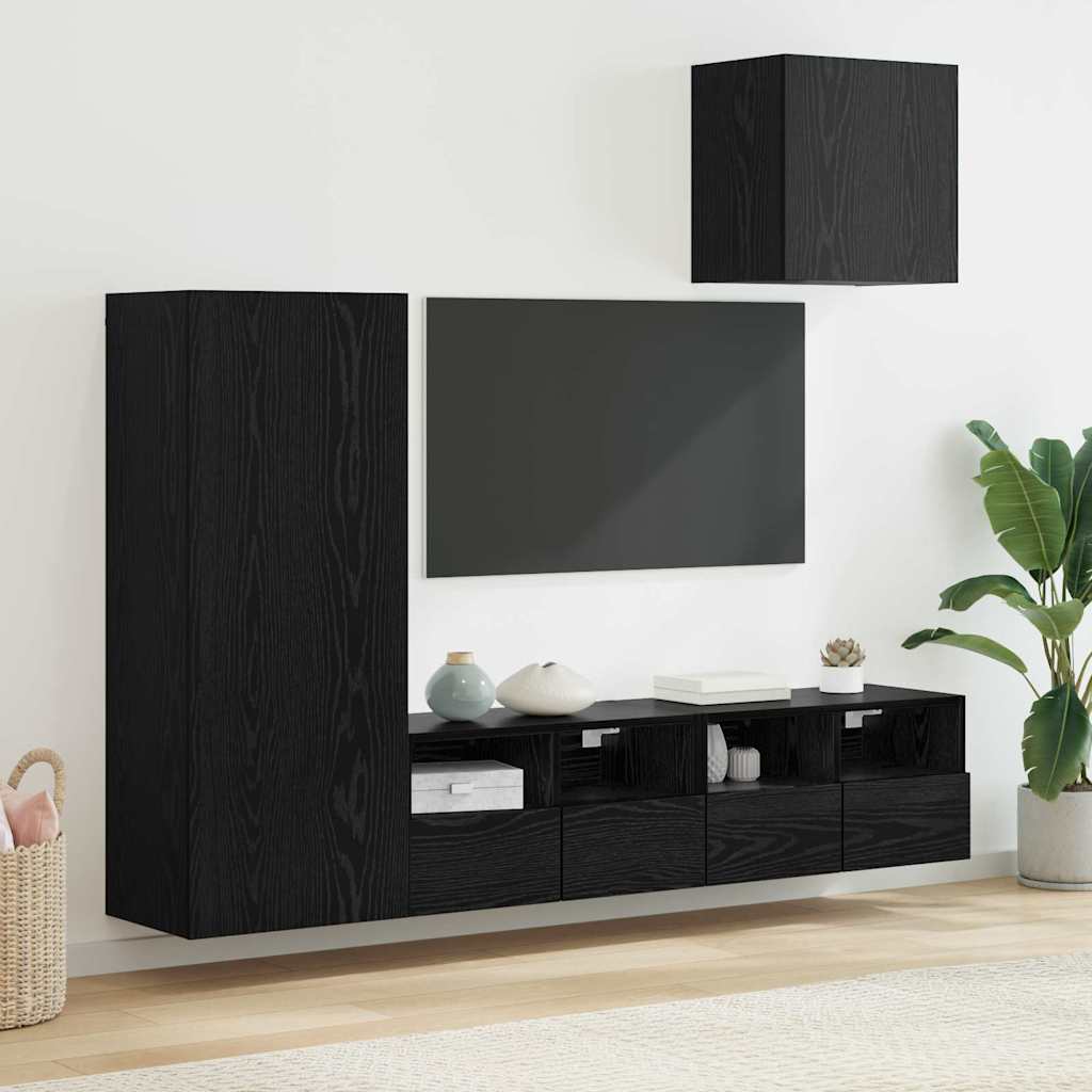 Unidades de pared para TV 4 pcs Madera Vieja