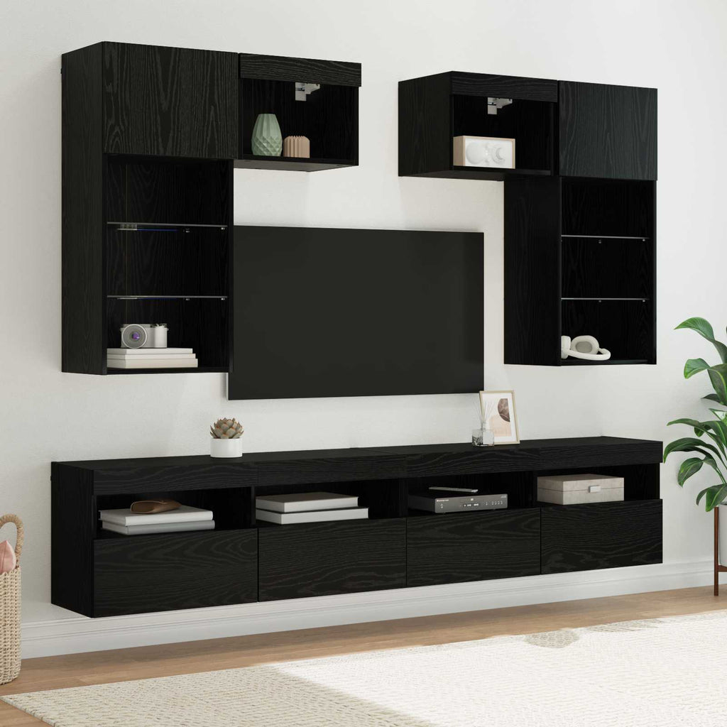 Unidades de pared para TV 6 pcs 100 x 30 x 40 cm