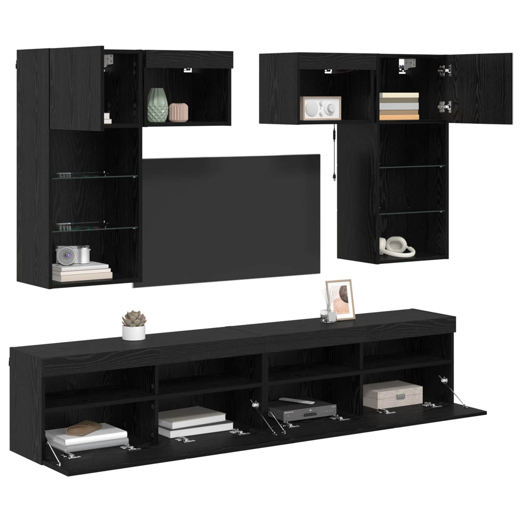 Unidades de pared para TV 6 pcs 100 x 30 x 40 cm