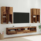 Conjunto de mueble de TV en la pared con luces LED 7 pcs