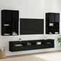Conjunto de mueble de TV en la pared con luces LED 7 pcs