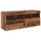 Conjunto de mueble para TV de pared 7 pcs Madera envejecida