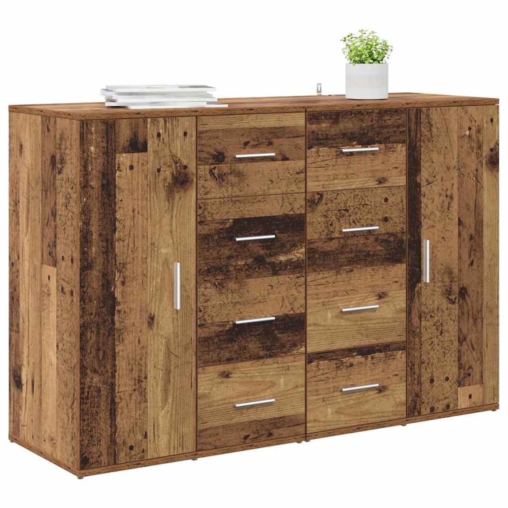Tableros Lateral Corona 2 pcs Madera Vieja 59 x 39 x 80 cm