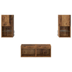 Gabinetes de pared para TV 4 pcs Madera Vieja