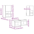 Gabinetes de pared para TV 4 pcs Madera Vieja
