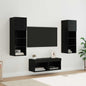 Gabinetes de pared para TV 4 pcs Roble artesanal