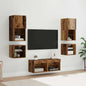 Unidades de pared para TV 8 pcs Madera vieja