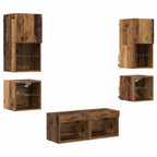Unidades de pared para TV 8 pcs Madera vieja