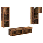 Unidad de Pared para TV 6 pcs Madera envejecida