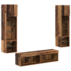 Unidad de Pared para TV 6 pcs Madera envejecida