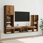 Unidades de pared para TV 4 pcs Madera vieja