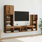 TV wall units 4 pcs Old wood