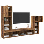 Unidades de pared para TV 4 pcs Madera vieja