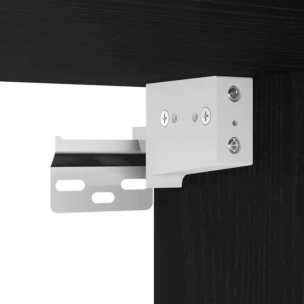 Unidades de pared para TV Montaje en la pared 4 pcs Roble Negro