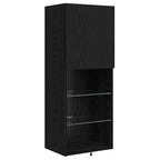 Unidades de pared para TV Montaje en la pared 4 pcs Roble Negro