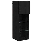 Unidades de pared para TV Montaje en la pared 4 pcs Roble Negro