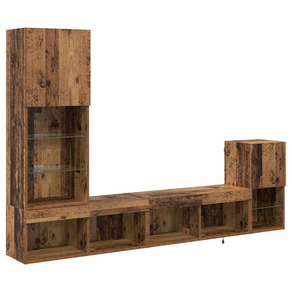 Unidades de pared para TV Madera Vieja Madera contrachapada