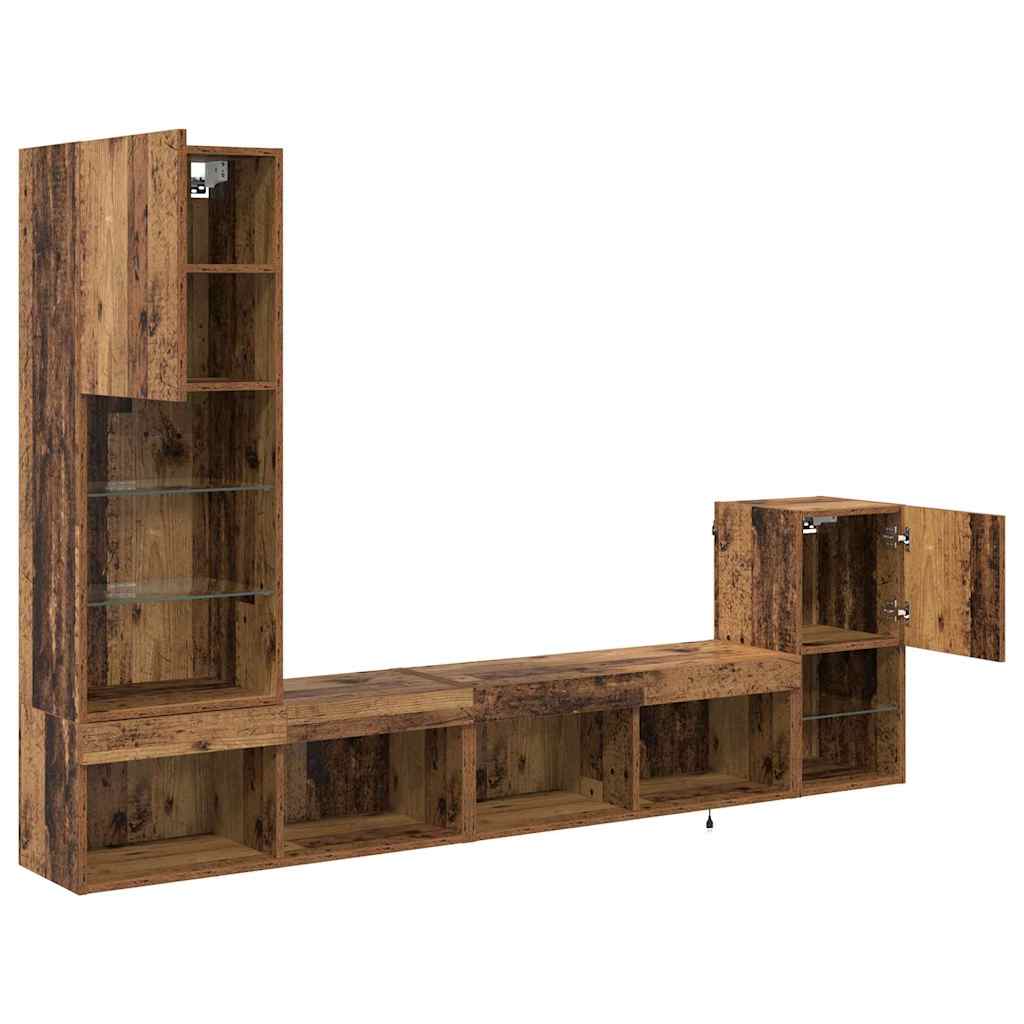 Unidades de pared para TV Madera Vieja Madera contrachapada