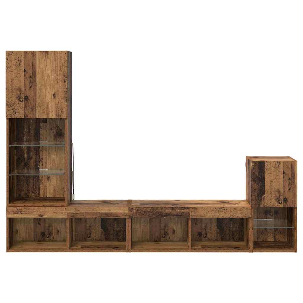 Unidades de pared para TV Madera Vieja Madera contrachapada