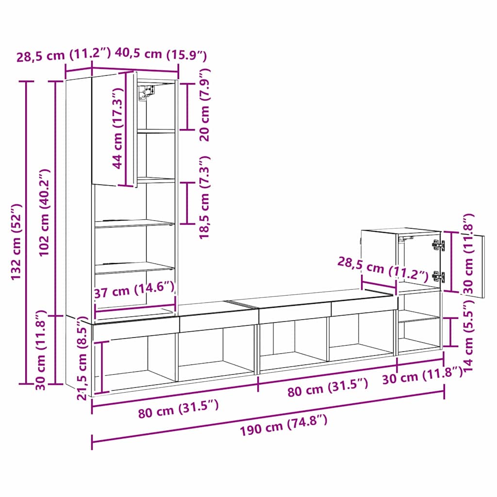 Unidades de pared para TV Madera Vieja Madera contrachapada