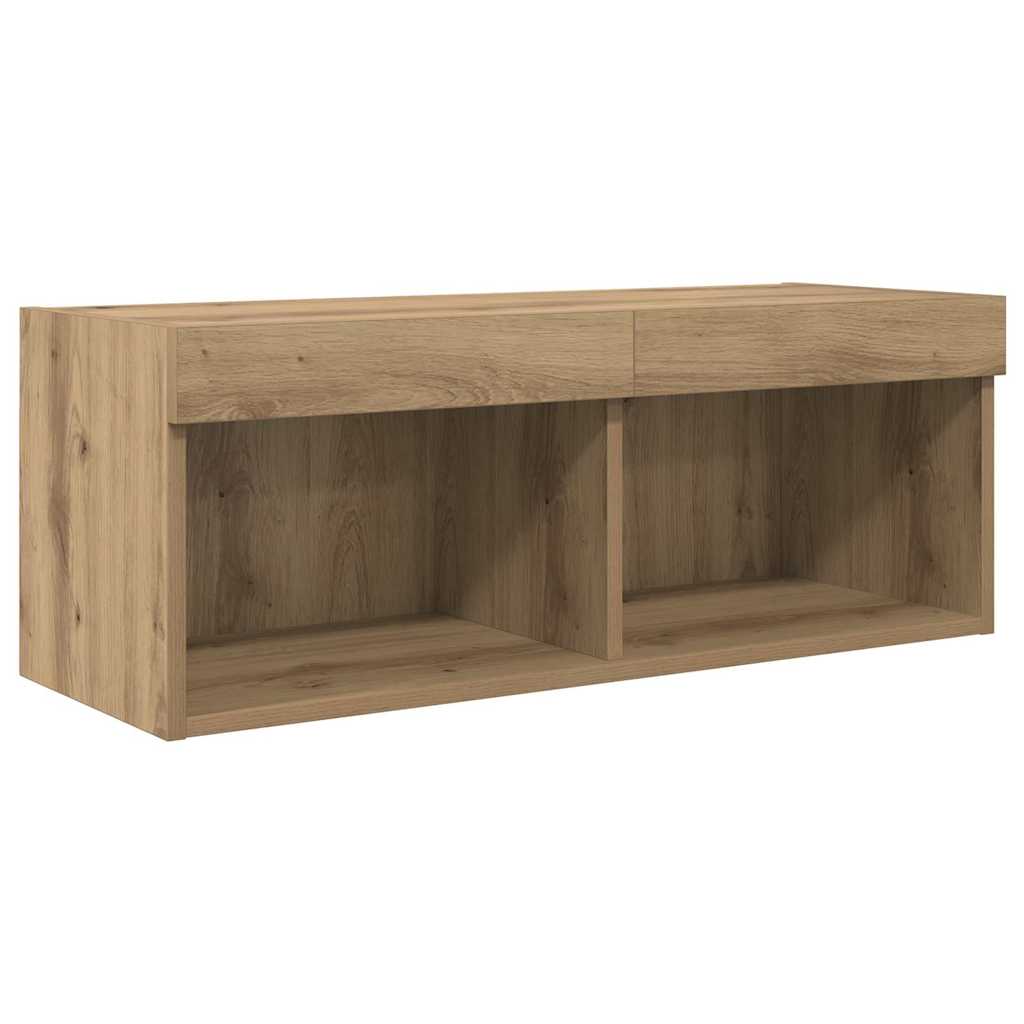 Unidades de pared para TV Roble artesanal Madera contrachapada