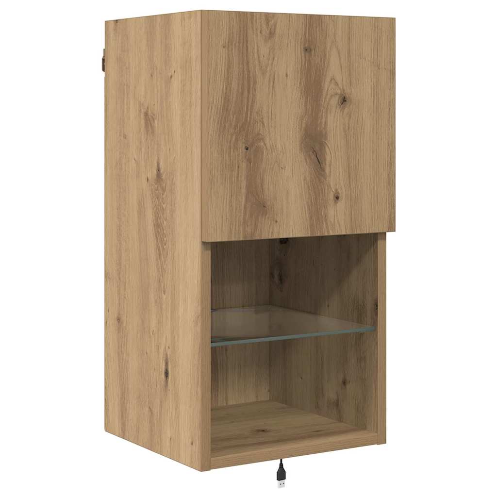 Unidades de pared para TV Roble artesanal Madera contrachapada