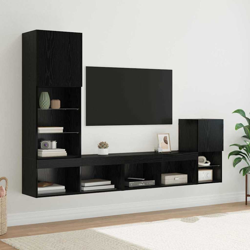 Unidades de pared para TV Roble artesanal Madera contrachapada
