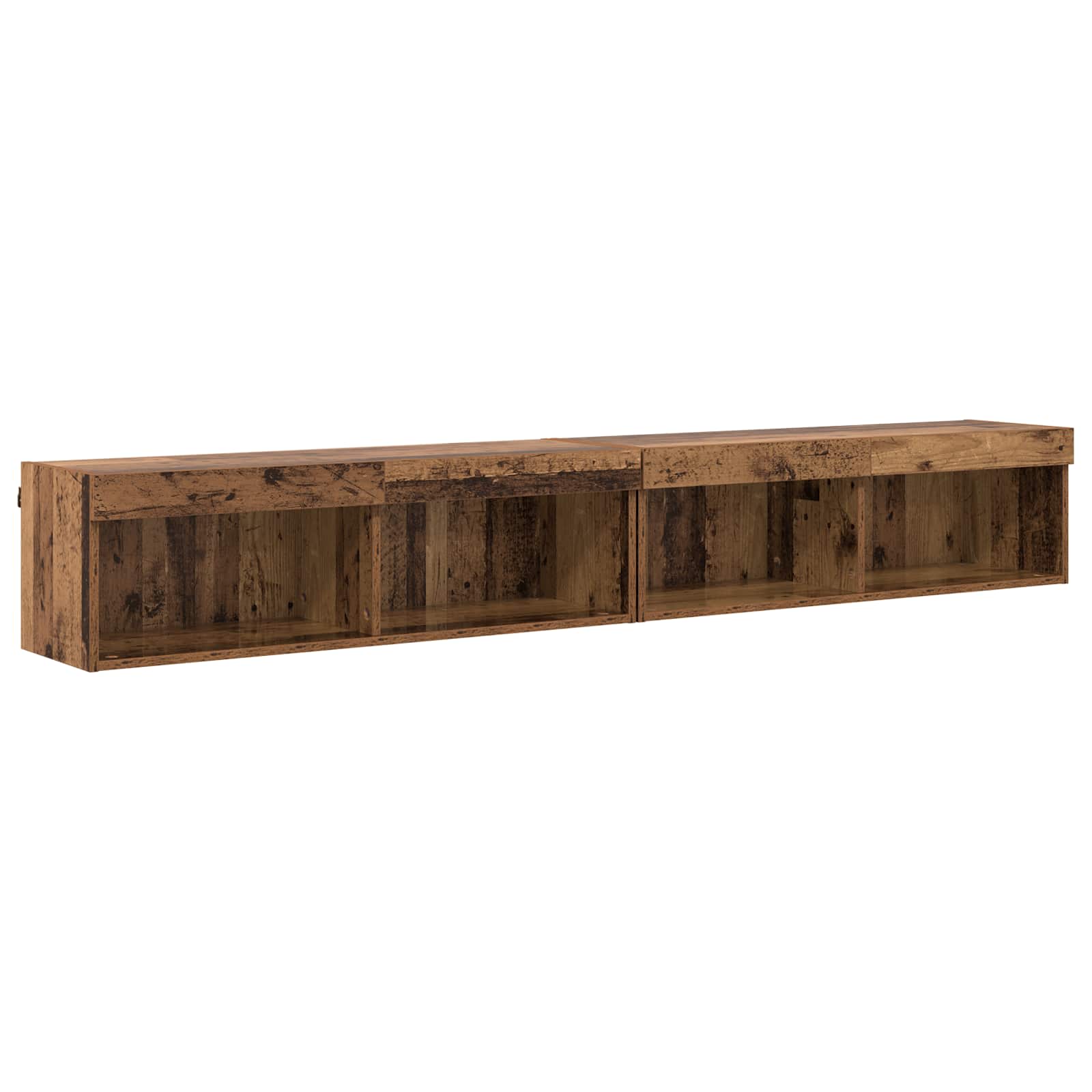 Unidades de TV de Pared con LED 5 pcs Madera Vieja