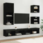 Unidades de TV de Pared con LED 5 pcs Madera Vieja