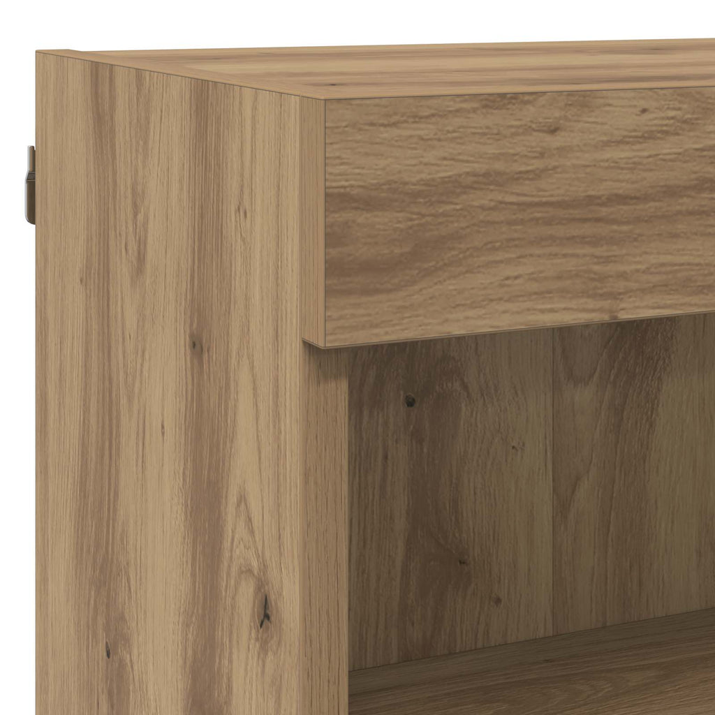 Conjunto de mueble para TV de pared 5 pcs Roble artesanal