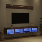 Conjunto de mueble para TV de pared 5 pcs Roble artesanal