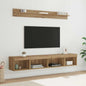 5-piece wall-mounted TV cabinet set in artisan oak