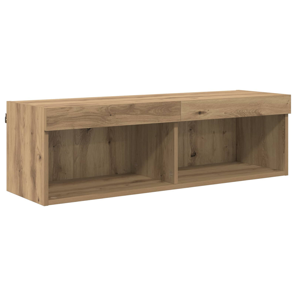 Conjunto de mueble para TV de pared 5 pcs Roble artesanal