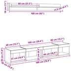 Conjunto de mueble para TV de pared 5 pcs Roble artesanal