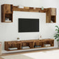 Unidades de TV de Pared con LED con LED 6 pcs Madera vieja