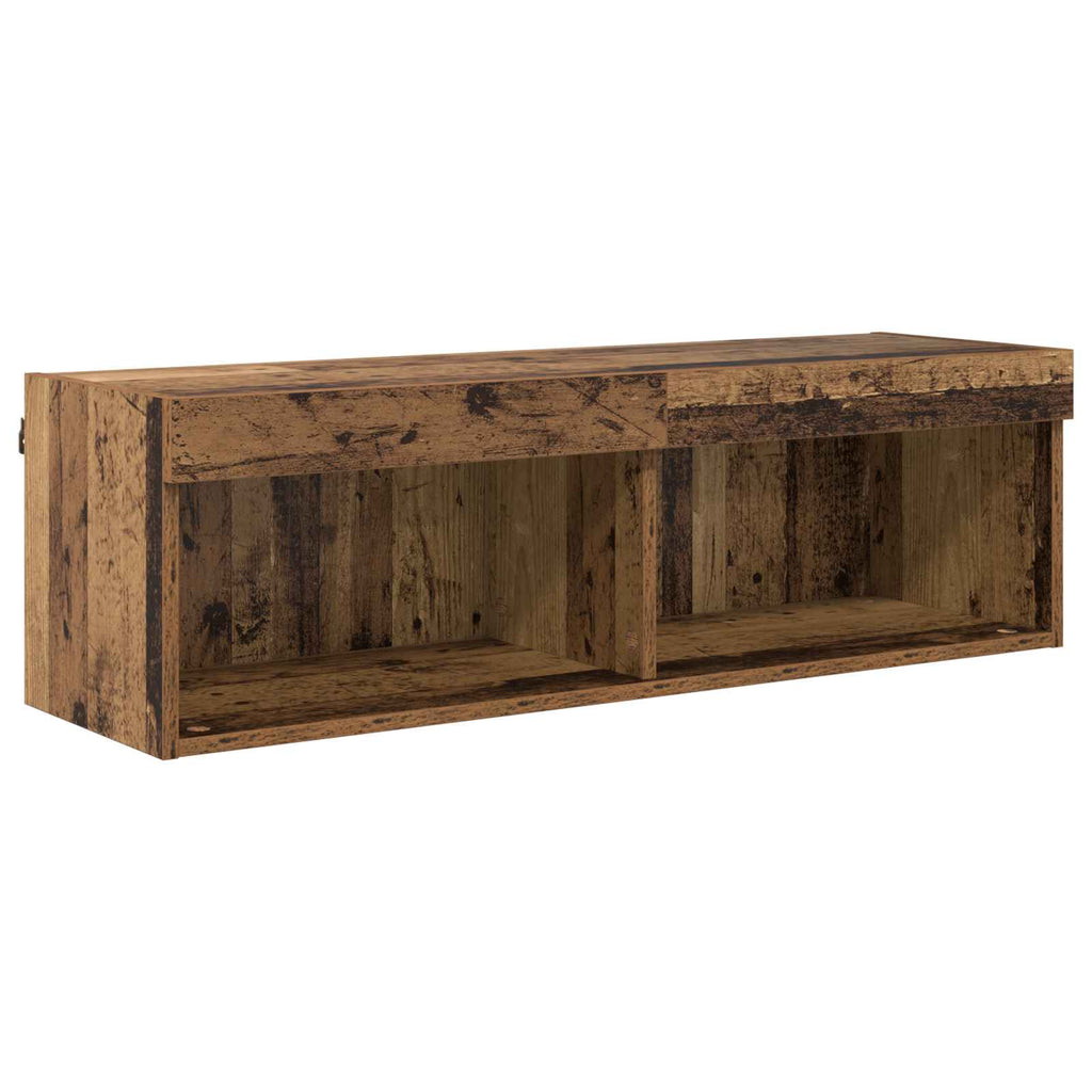 Unidades de TV de Pared con LED con LED 6 pcs Madera vieja