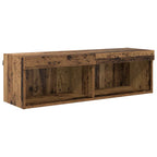 Unidades de TV de Pared con LED con LED 6 pcs Madera vieja