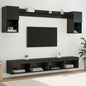 Unidades de TV de Pared con LED con LED 6 pcs Madera vieja