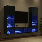 Unidades de TV de Pared con LED 5 pcs 40,5 x 30 x 102 cm